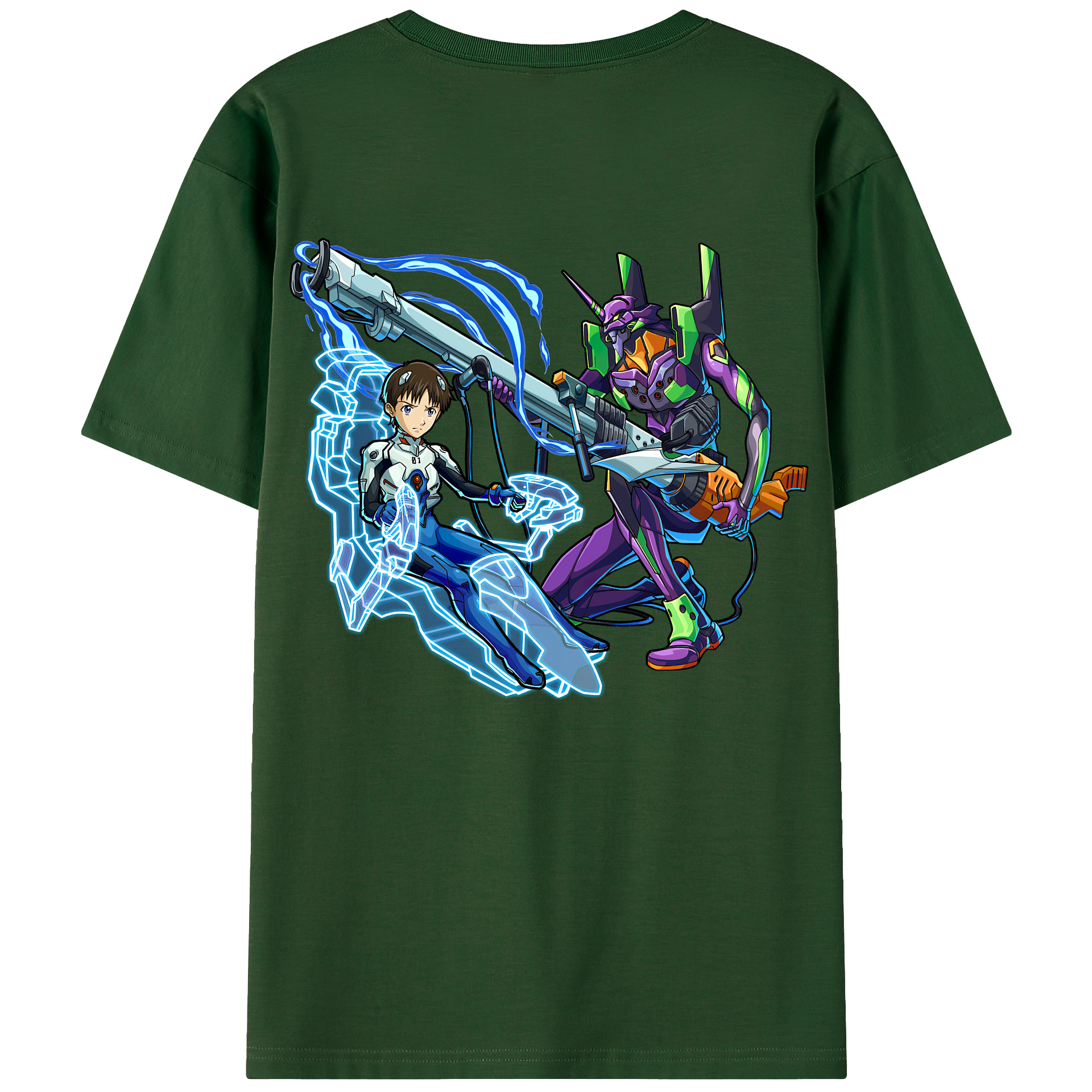（画像用） EVA 新世紀エヴァンゲリオン 綿100％半袖Tシャツ（背面プリント）